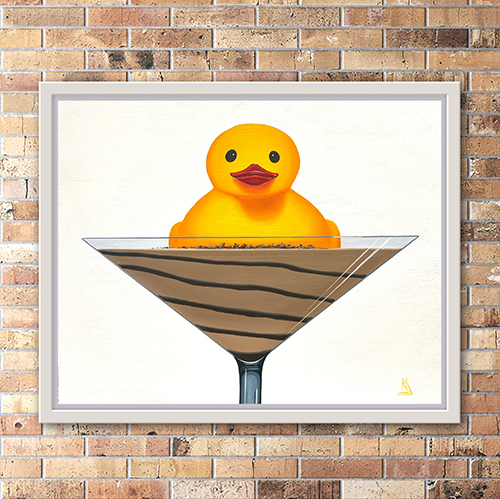 Chocolate Ducktini Original Still Life Oil Painting