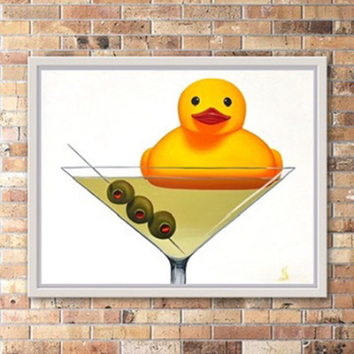 Dirty Duck, Original Still Life Rubber Ducky Oil Painting